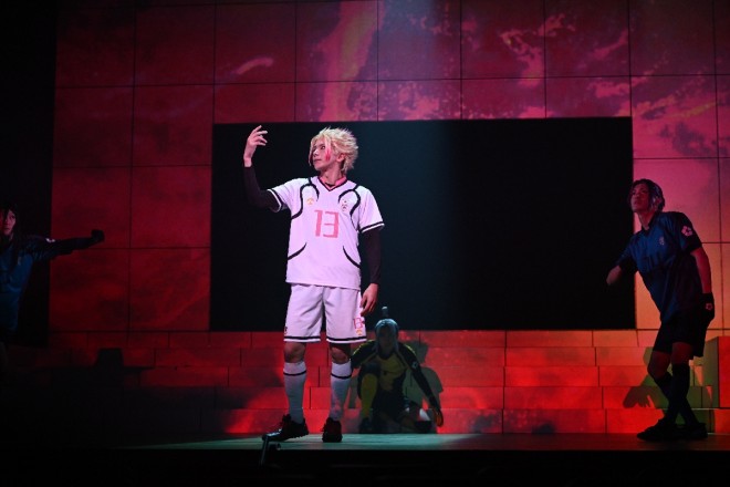 A scene from the final rehearsal of Blue Lock 4th STAGE